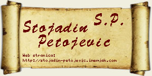 Stojadin Petojević vizit kartica